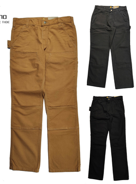 Carhartt Relaxed fit重磅补强主线工装牛仔裤男直筒宽松工具长裤