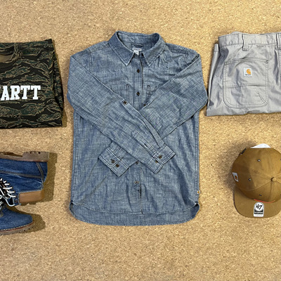 Carhartt Solid shirt卡哈特主线工装美式咔叽水洗做旧休闲牛仔潮
