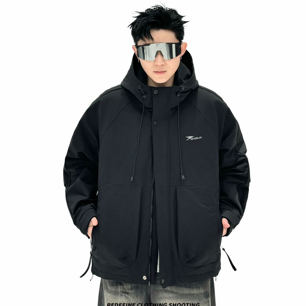 棉服男二棉夹克春秋加厚连帽外套