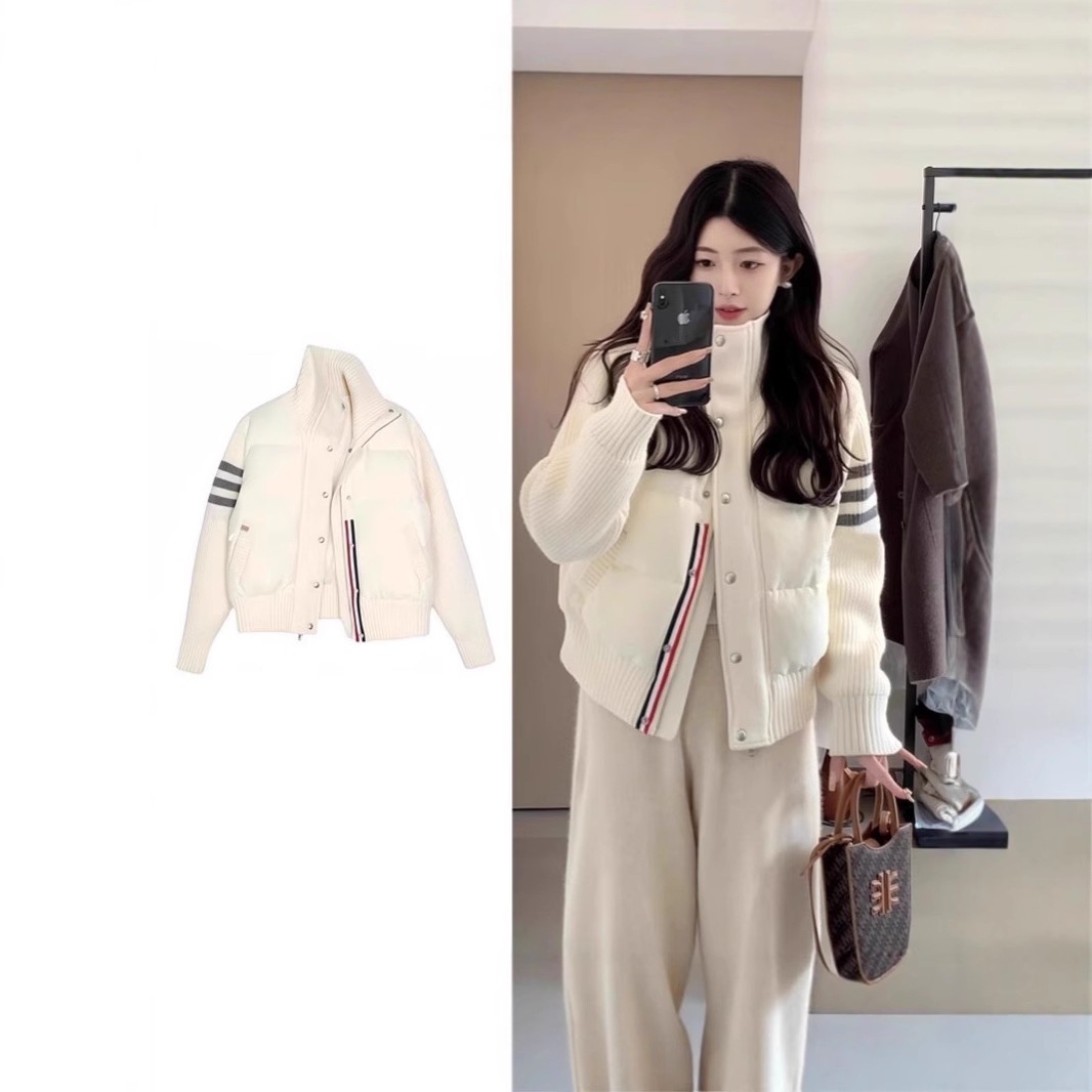 轻薄白色休闲羽绒棉服女2