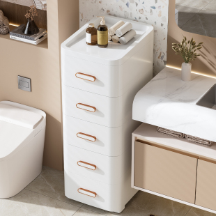 家用抽屉式 收纳柜客厅置物柜卧室床头柜宝宝衣柜桌下夹缝储物柜子
