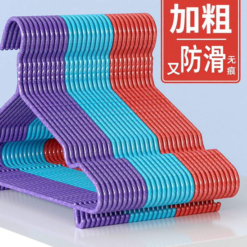 加粗成人衣架子家用加厚晾晒衣服衣挂架宿舍防滑儿童加长宽衣撑架