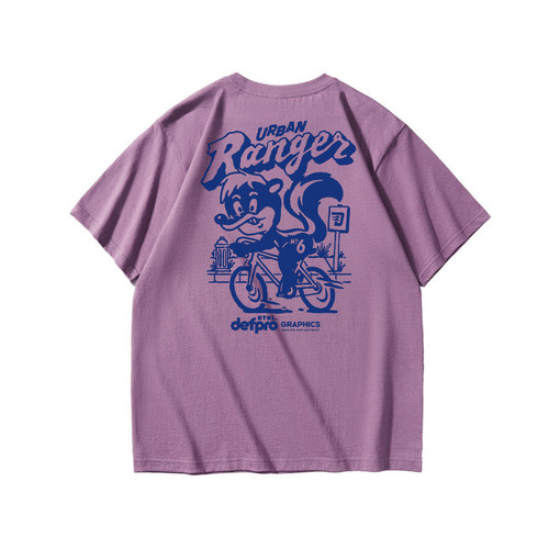 DEFPRO骑行citybike骑兵美式自行车复古卡通圆领运动男女T恤