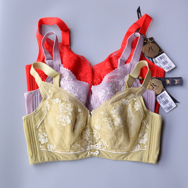 六月玫瑰6366文胸CDE大胸显小全罩杯侧收收副乳软钢圈调整型内衣