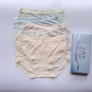 25年新款小凉风蚕丝底裆女士内裤亲肤透气提花简约三角裤88020