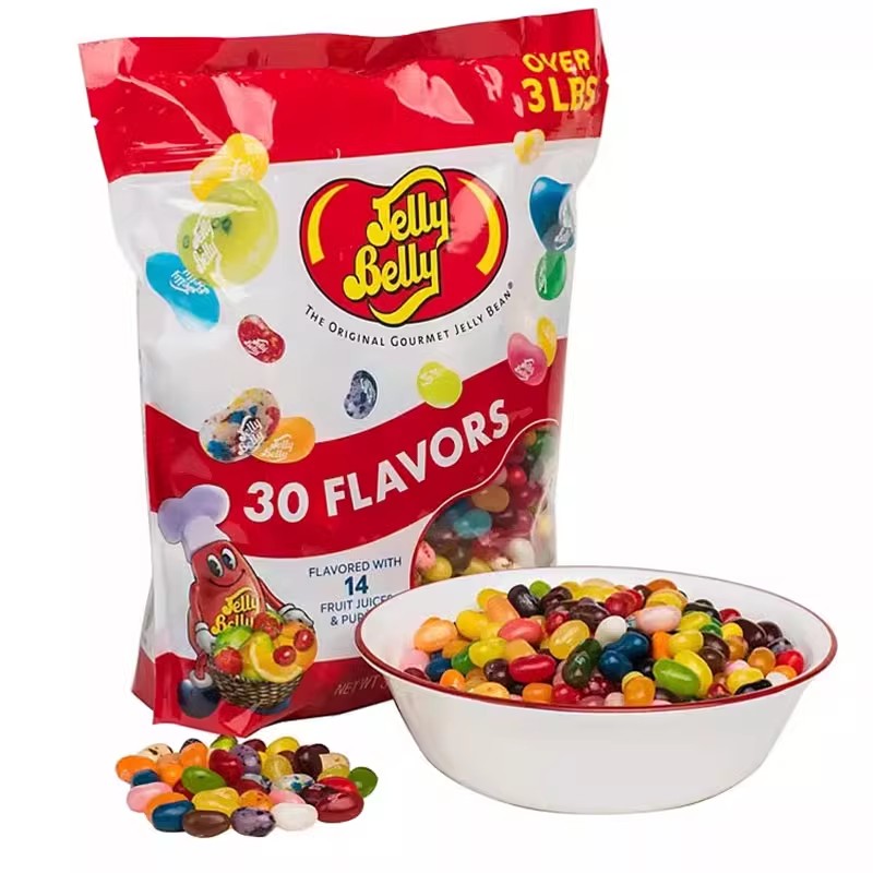美国JellyBean/吉力贝经典什锦糖豆水果彩虹糖袋装30种口味1440g