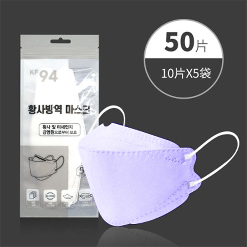 彩色口罩韩国一次性鱼嘴防尘