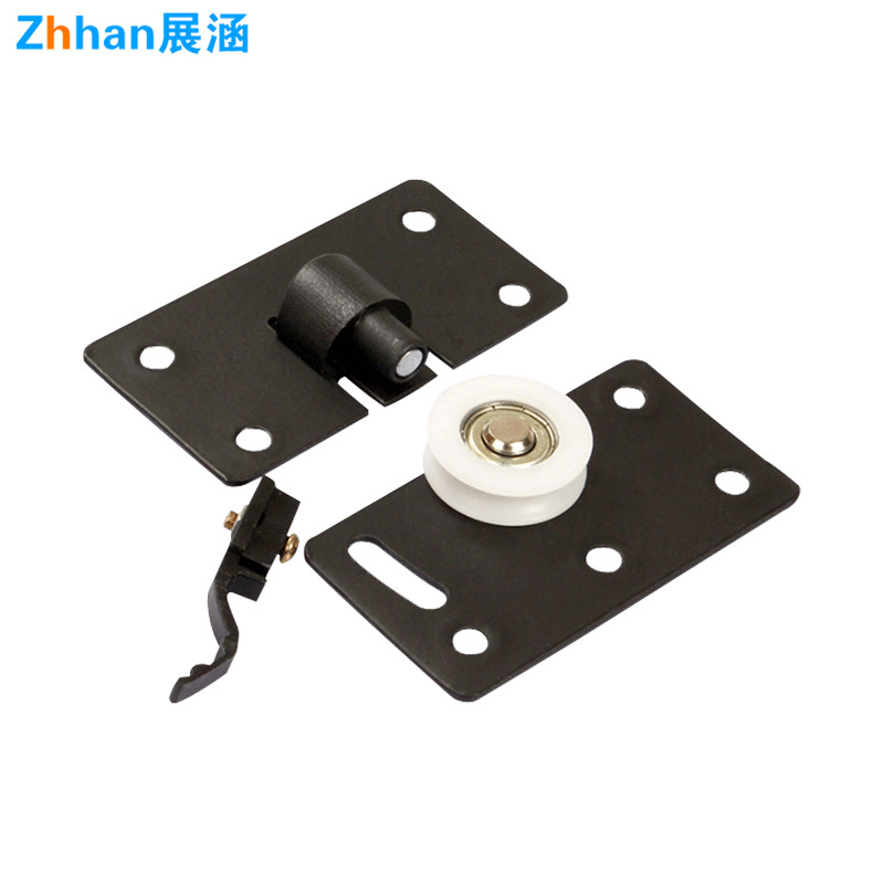 推拉门滑轮衣柜配件大号凹槽移门下轨道轮老式衣柜门定位承重滑动