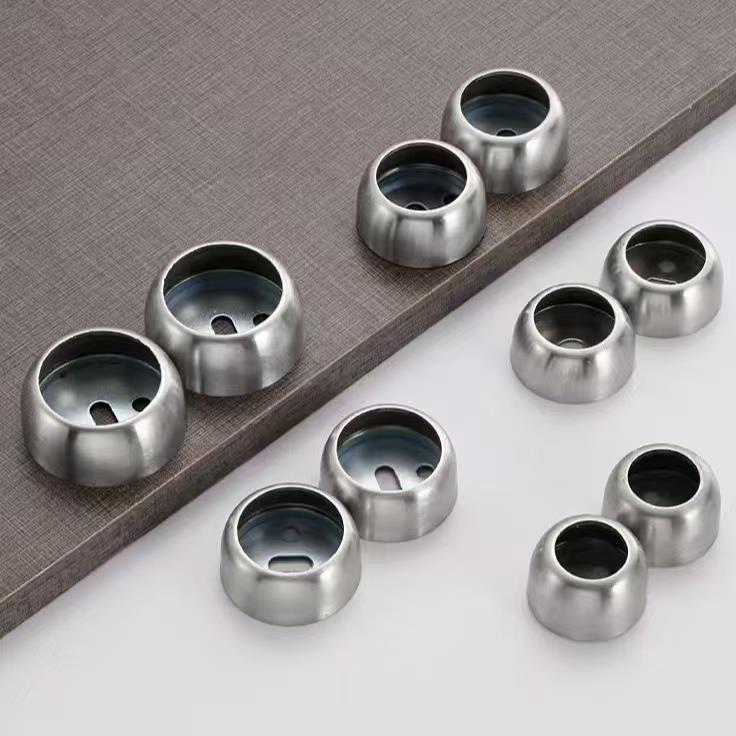 加厚不锈钢管球形法兰挂衣杆挂杆衣柜衣托衣杆底座衣柜配件球型座