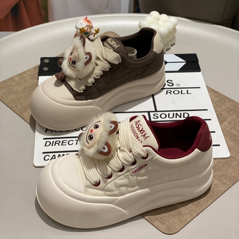 小白鞋女款2025年新款秋季增高休闲时尚舒适跑步鞋板鞋轻便运动鞋