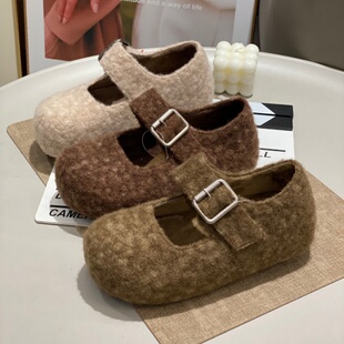 勃肯鞋女2025年新款软底增高时尚百搭舒适轻便休闲厚底加绒穆勒鞋