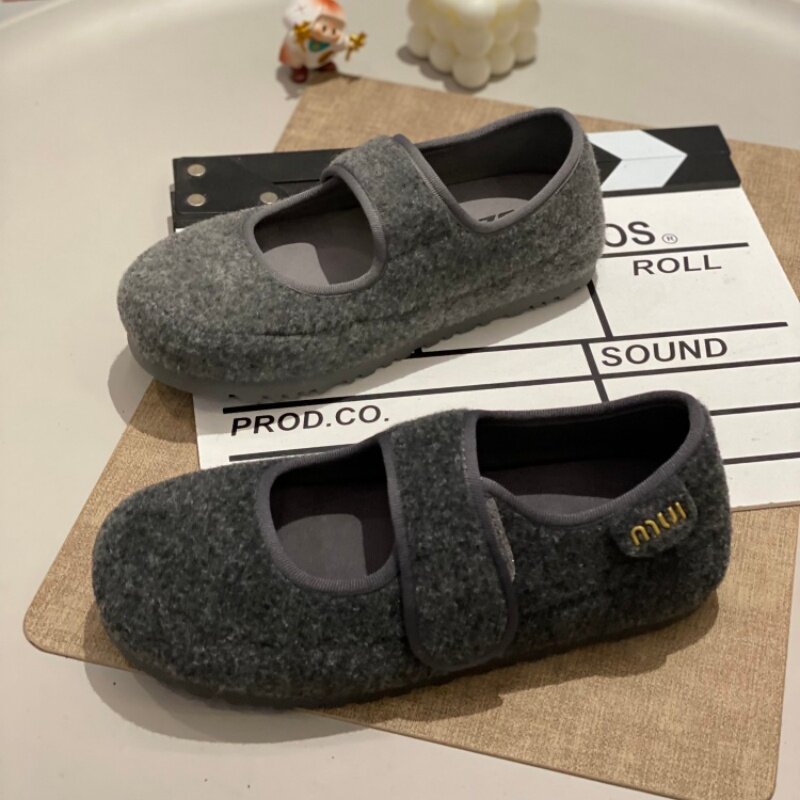 2025年新款圆头软底毛毛鞋