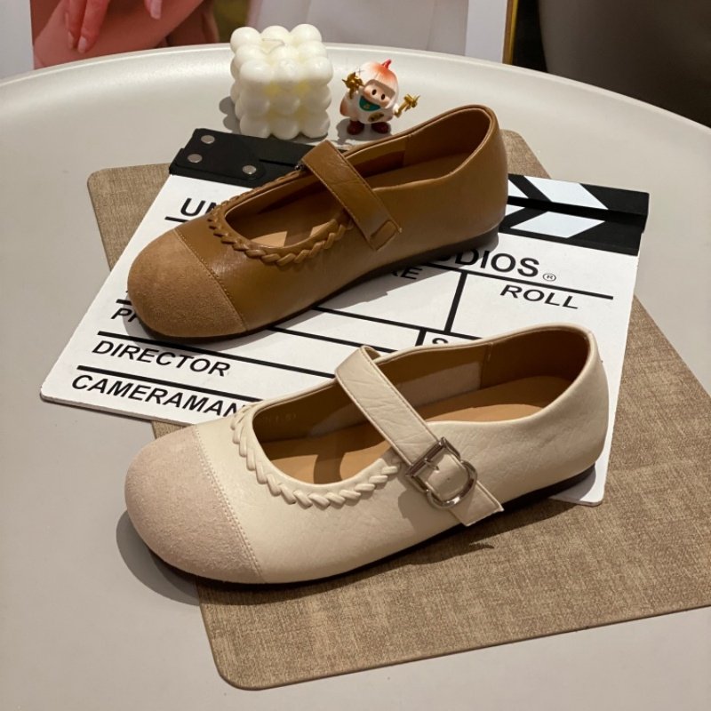 法式复古玛丽珍鞋女2026一字扣浅口编织简约女鞋圆头平底百搭单鞋,女鞋,时尚休闲鞋,淘宝优惠券,粉丝福利购,淘宝优惠卷