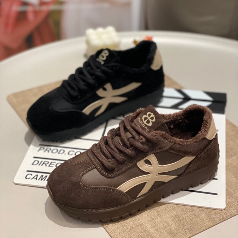 复古阿甘鞋女2025冬季新款厚底防滑软底鞋加绒真皮百搭休闲运动鞋,女鞋,时尚休闲鞋,淘宝优惠券,粉丝福利购,淘宝优惠卷