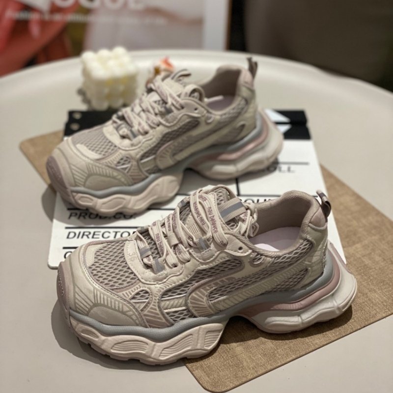 复古厚底老爹鞋女2026低帮圆头网面透气系带运动鞋百搭潮鞋休闲鞋,女鞋,时尚休闲鞋,淘宝优惠券,粉丝福利购,淘宝优惠卷