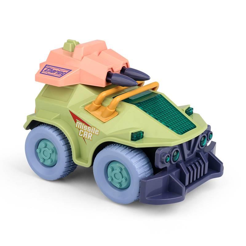 儿童塑胶电动战车玩具可发射子弹卡通造型万向发光音乐城市坦克车