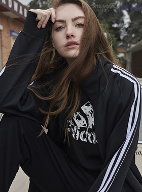 Adidas阿迪达斯外套男女情侣新款夹克保暖休闲跑步运动服 TR30J