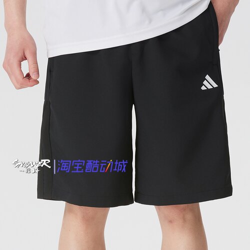 阿迪达斯夏季透气情侣运动短裤