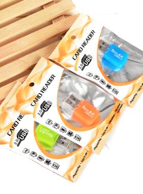 智能手机TF相机MP3内存卡读卡器礼品配送冰爽MINI读卡器USB读卡器