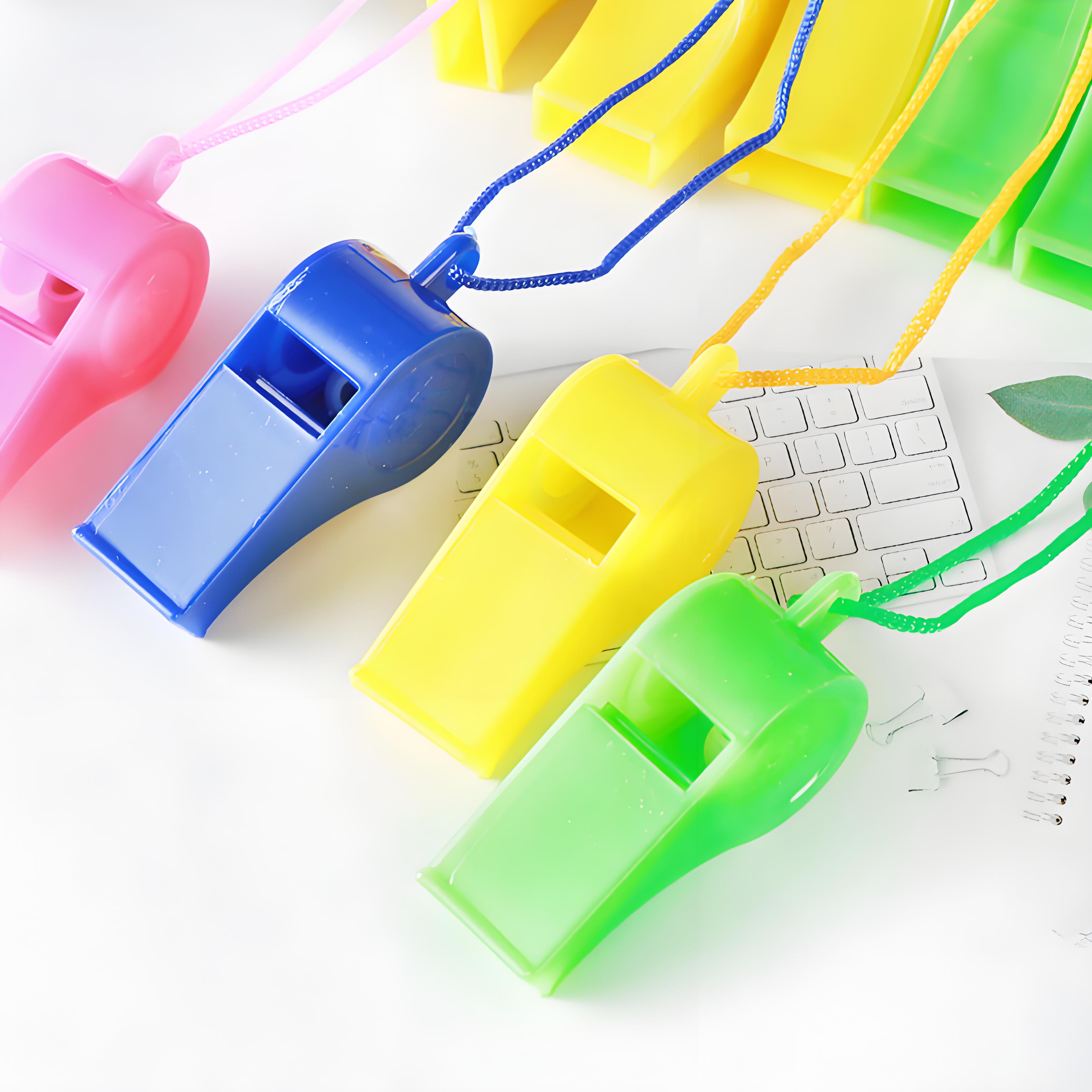 彩色塑料口哨小哨子体育裁判ok口哨助威用品球迷球赛加油助威口哨