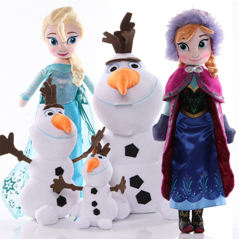 冰雪奇缘毛绒玩具女王艾莎公主安娜布娃娃玩偶圣诞节女生日礼物