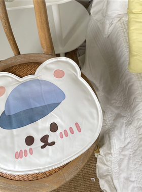 chubby baby*夏季卡通冰垫坐垫可爱小熊头异形冰垫学生久坐降温垫