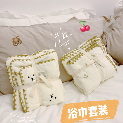 chubby做工精致泰迪绒毛巾浴巾