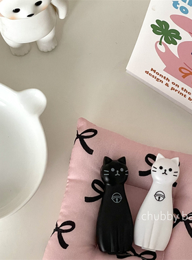 chubbybaby*可爱黑白小猫咪迷你便携安全伸缩快递刀开箱刀美工刀