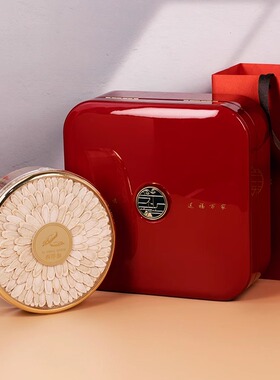 高档红色烤漆溯源燕窝礼品盒虫草西洋参石斛通用空盒子滋补包装盒