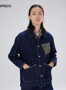 TRIP&CO男女秋冬牛仔衫时尚丹宁长袖牛仔衬衫外套