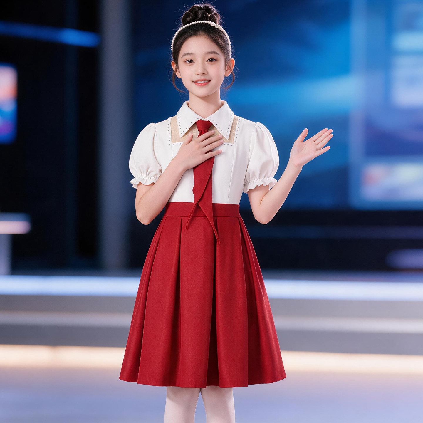 运动会幼儿园中小学生爱国表演服