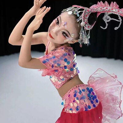 鱼儿舞蹈服儿童鱼儿欢歌表演服装