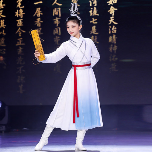 诗朗诵服装儿童国学古典表演服
