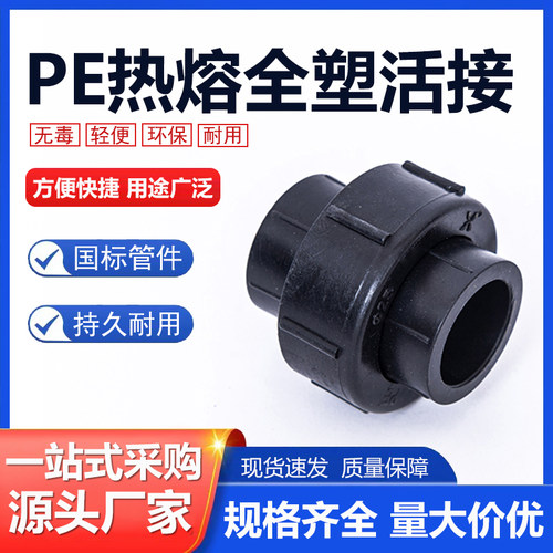 pe水管可拆卸活接20 25 32 40 50 63 75自来水管活接配件热熔直接