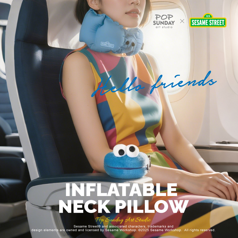 POPSUNDAY芝麻街甜饼怪充气颈枕