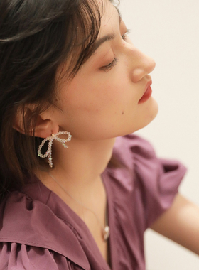 niceto highlight |  彩光切割串珠结饰925银针/无耳洞耳夹