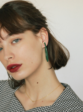 niceto Exordium | 龙须兰 复古绿 造型耳夹耳环