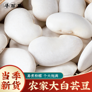 白芸豆干货当季新货雪豆500g白腰豆大芸豆新鲜云豆大豆大白豆杂粮