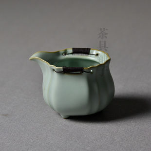 聚宝龙汝窑茶具天青开片圆融公道杯手抓公杯茶海分茶匀杯汝瓷茶器
