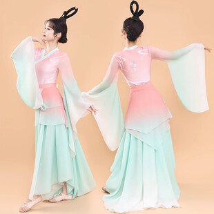 演出服 采薇舞蹈服装 诗意花朵古典舞广袖 练功服古风古典飘逸女水袖