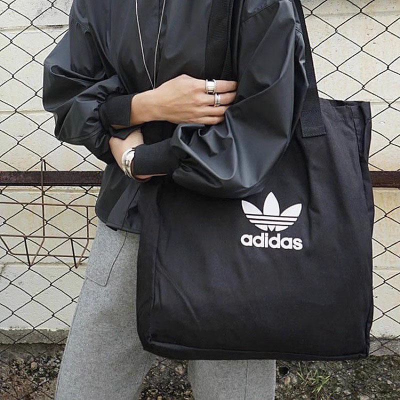 Adidas阿迪达斯三叶草包男女手提袋帆布包休闲包轻便斜挎包H64170