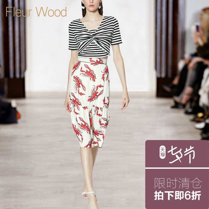 FLEUR WOODÉÏÒÂÅäȹ×ÓÅ®×°ÏÔÊÝÏļ¾Ì×װŮʱÉÐÆøÖÊÁ½¼þÌ×2018пî