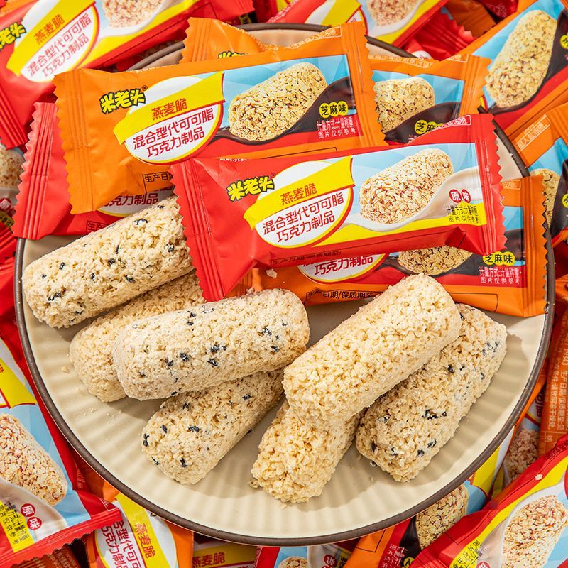 米老头燕麦巧克力酥营养麦片棒结婚喜糖果批发休闲食品解馋小零食