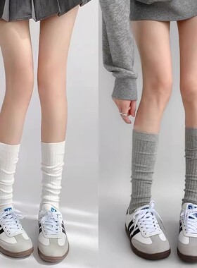 2026新款爆款小腿袜堆堆袜春夏季薄款长筒女款学院风白色中筒袜子