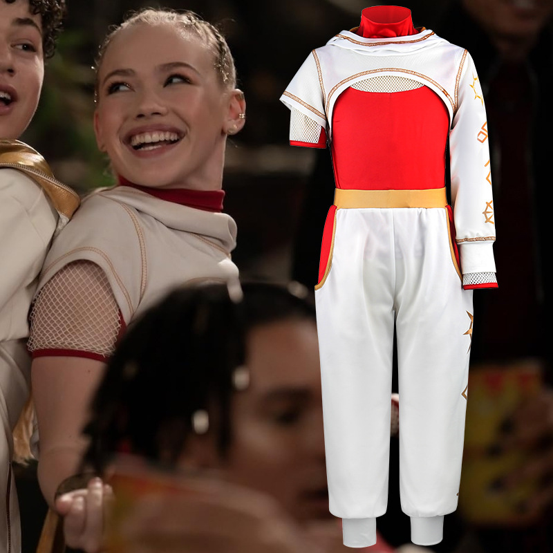 2025万圣节僵尸高校女童三件套红白童装cos服外贸变装舞会童礼服