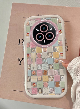 适用小动物realme14PRO+手机壳真我13羽纱11proplus泡芙10全包防摔保护套新款少女超火创意ins风爆款可爱硅胶