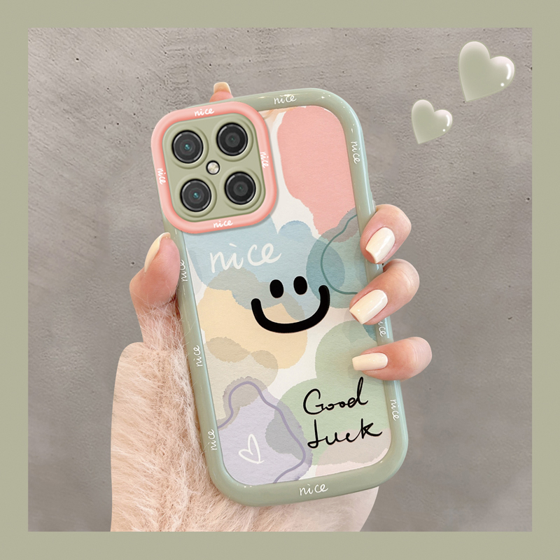 荣耀Play5tpu晕染笑脸手机壳防摔