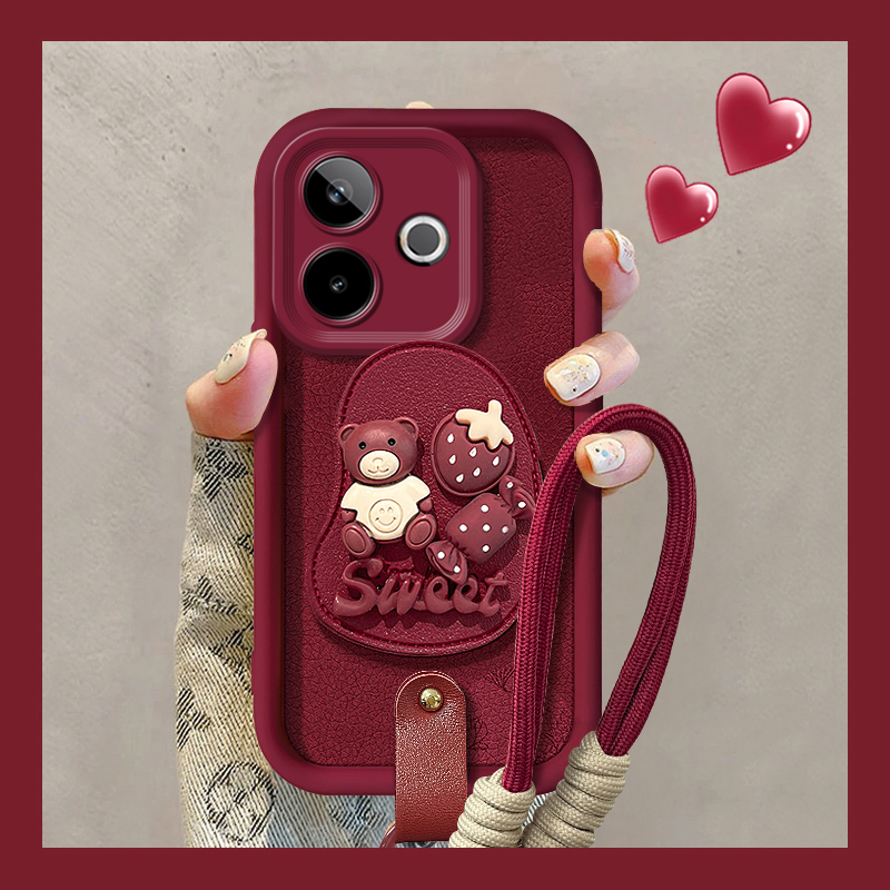 适用真我GT系列小熊草莓手机壳