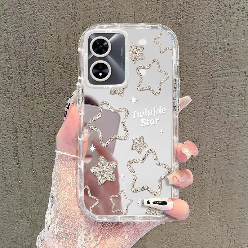 适用闪粉星星OPPOA97手机壳A96新款A93镜面A72创意A58泡芙52硅胶A11防摔A5pro保护套a3活力版/X/plus女A2M/A1,3C数码配件,手机保护套/壳,淘宝优惠券,粉丝福利购,淘宝优惠卷