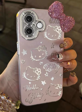 适用HelloKittyHello苹 果16E手机保护壳iPhone15promax可爱14plus爆款13不会撞12全包11防摔8保护套7新款xsm